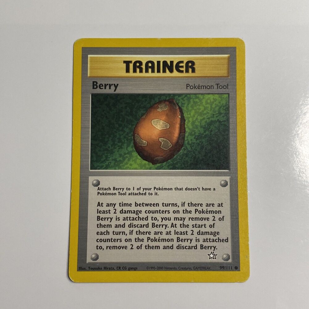 Pokémon Trainer Berry 99/111 Neo Genesis l Unlimited Common Vintage 2000